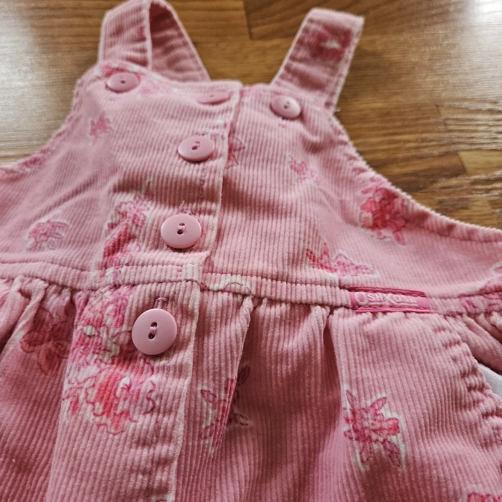 Vintage Oshkosh Snap leg overalls floral pattern